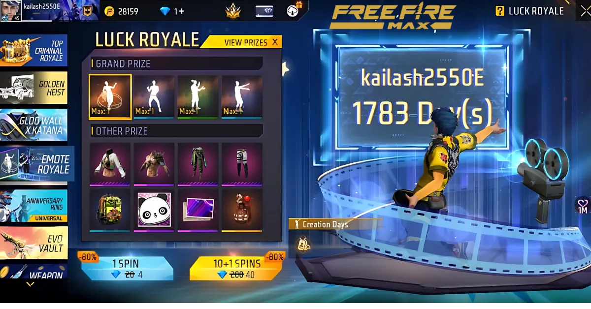 Free Fire Emote Royale Event 2025