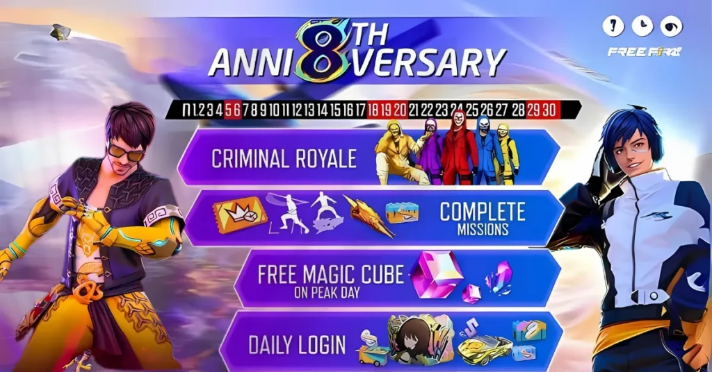 UID Free Fire Diamond Anniversary