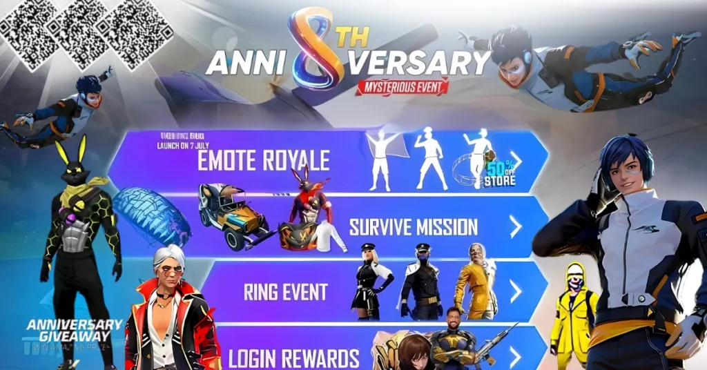 Free Fire Anniversary Bundle QR Code