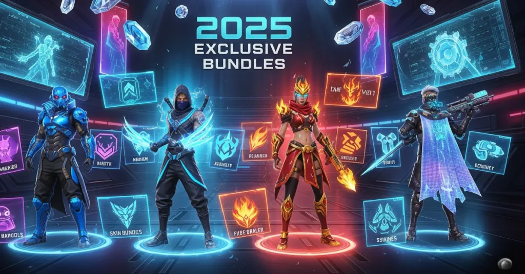 Free Fire New Skins and Characters Bundle
