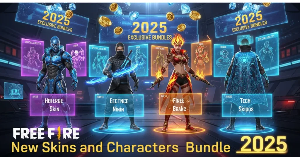Free Fire New Skins and Characters Bundle