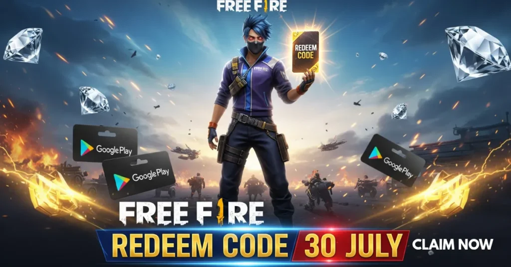 Free Fire Redeem Code 30 July 

