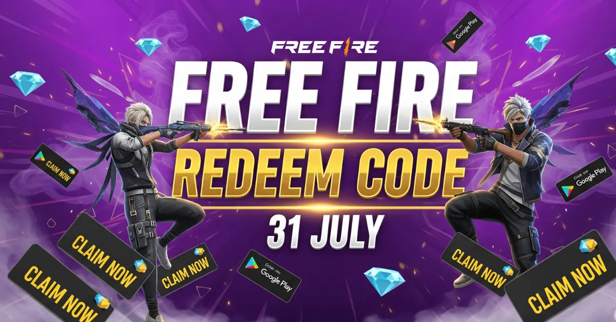 Free Fire Redeem Code 31 July