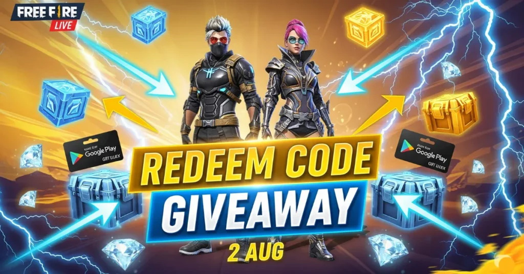 Free Fire Redeem Code 2 AUG
