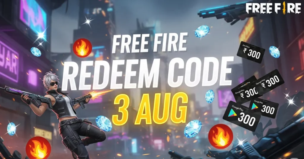 Free Fire Redeem Code 3 AUG