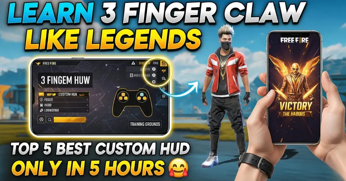 Free Fire Custom HUD 3 Finger