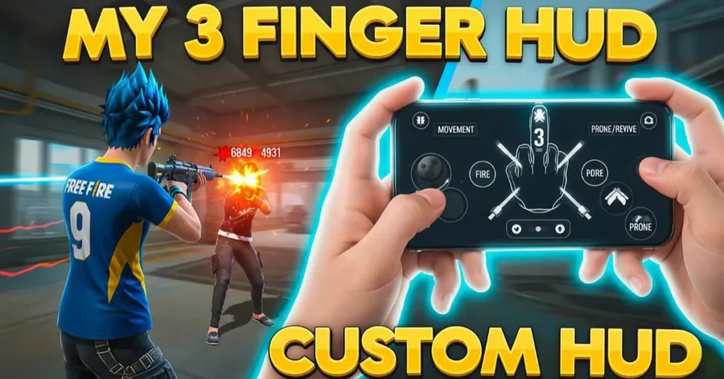 Free Fire Custom HUD 3 Finger