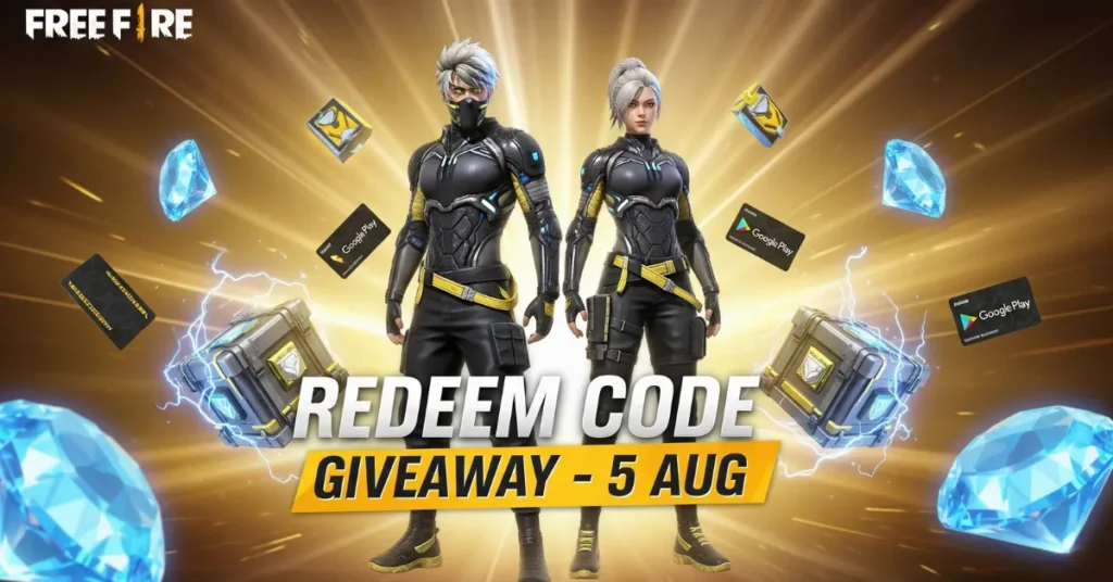Free Fire Redeem Code 5 AUG 