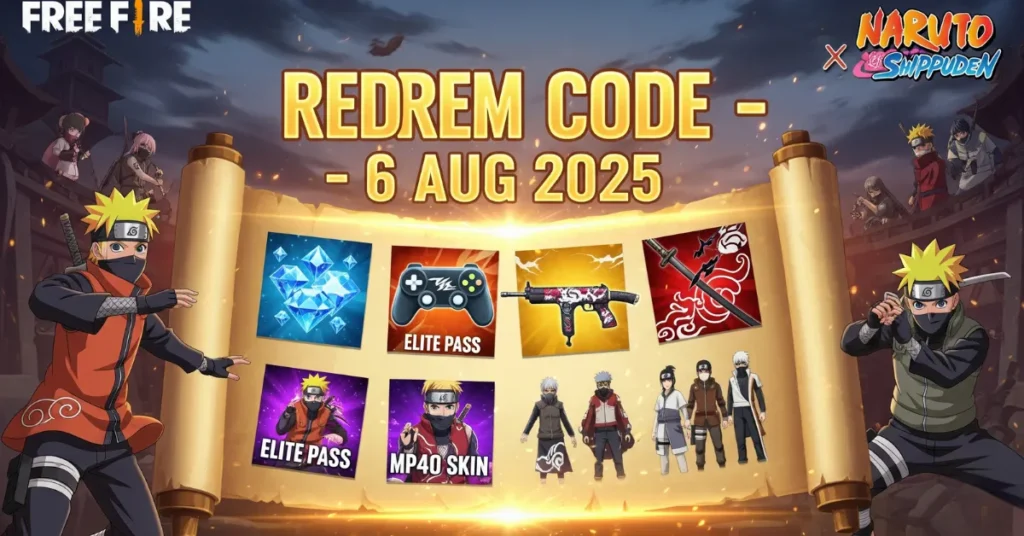 Free Fire Redeem Code 6 AUG