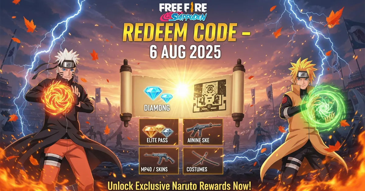Free Fire Redeem Code 6 AUG