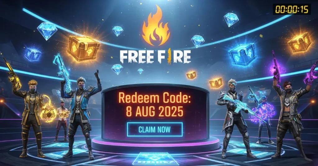 Free Fire Redeem Code 8 AUG