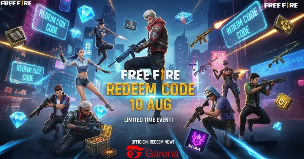 Free Fire Redeem Code 10 AUG