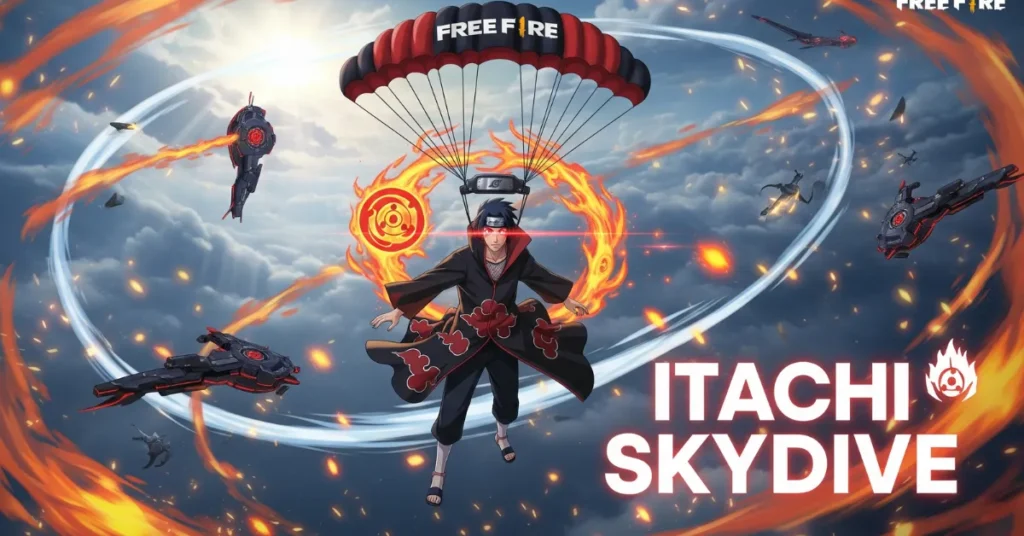 Itachi Skydiving in Free Fire