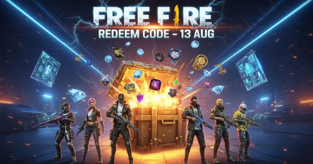 Free Fire Redeem Code 13 Aug