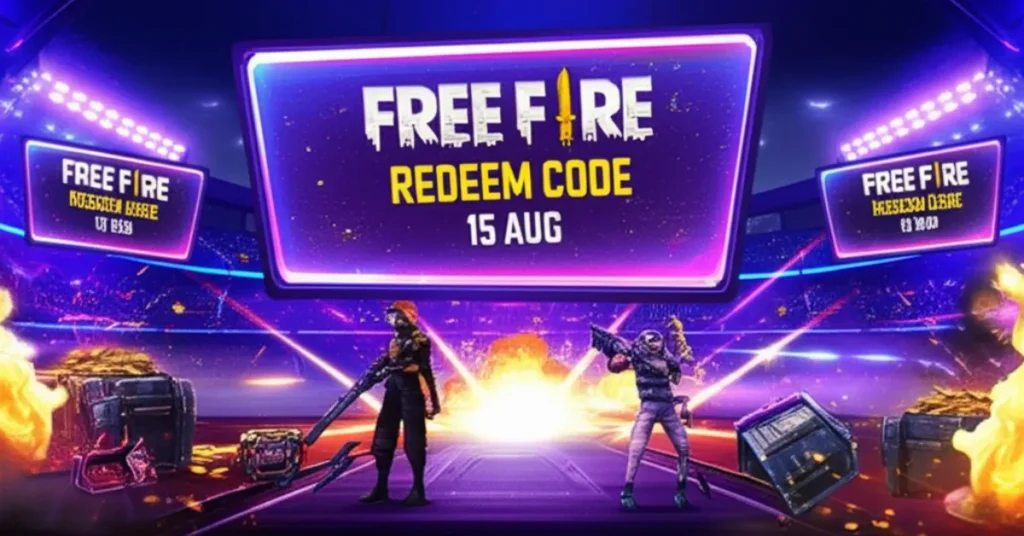Free Fire Redeem Code 15 AUG