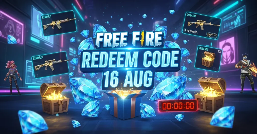 Free Fire Redeem Code 16 AUG 