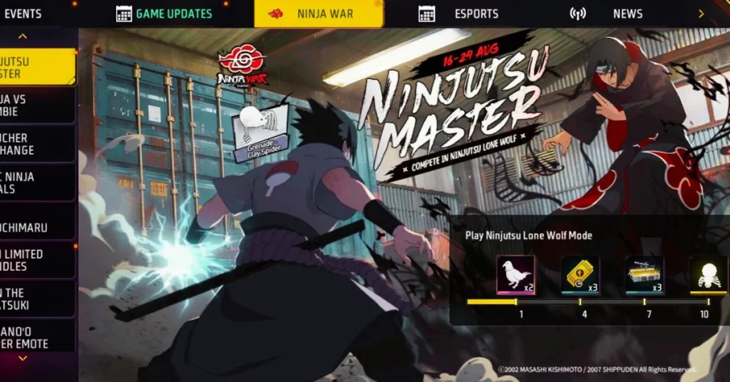 Ninjutsu Master Free Fire 