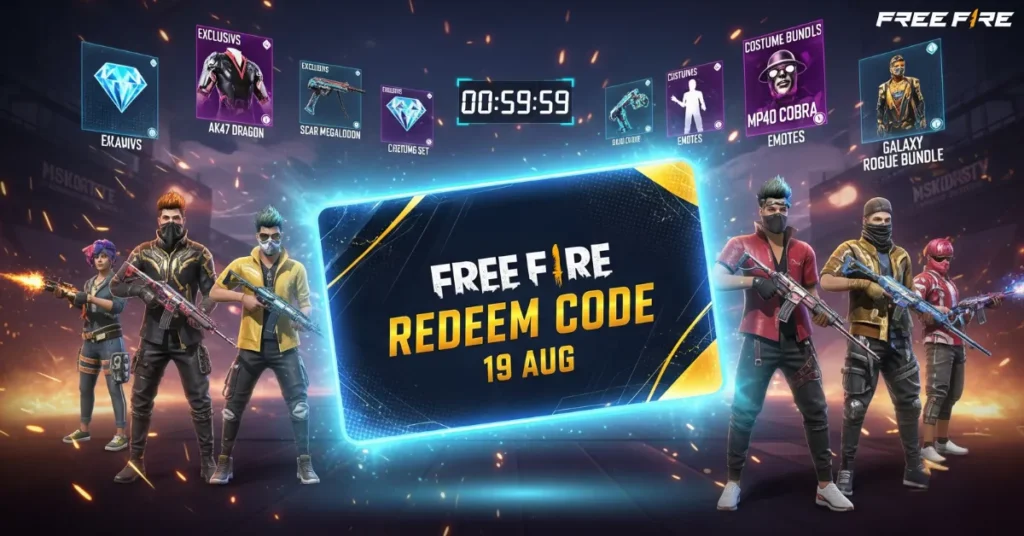 Free Fire Redeem Code 19 AUG