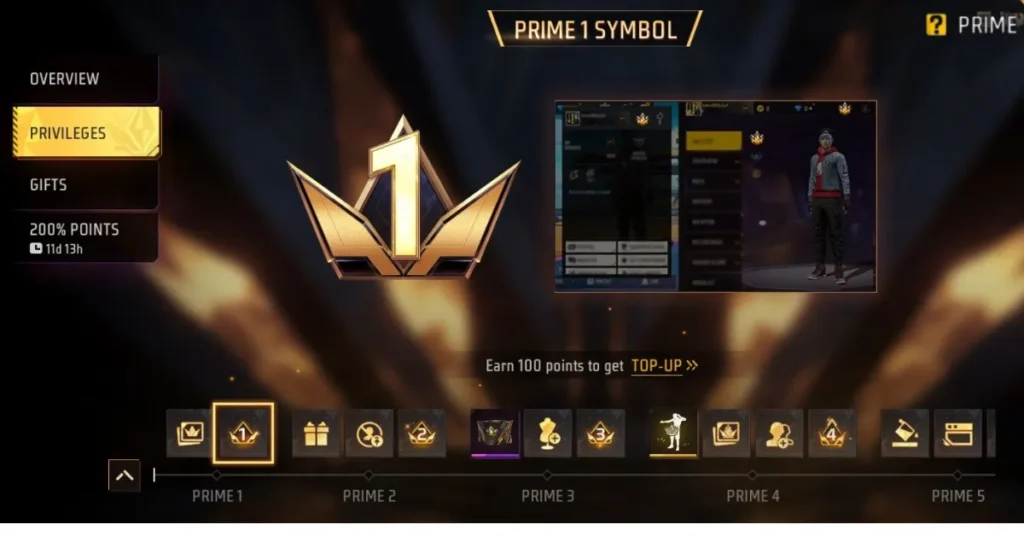 Double Prime Points Free Fire