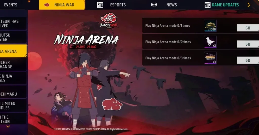 Ninja Arena Mode in Free Fire