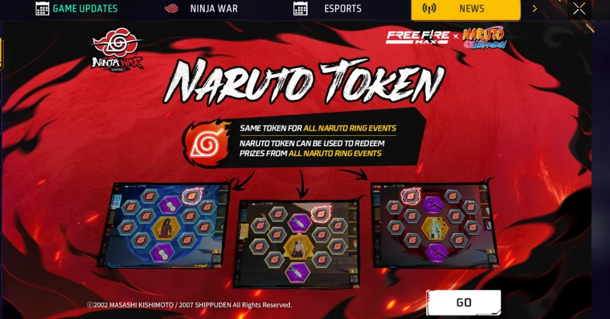 Naruto Token in Free Fire