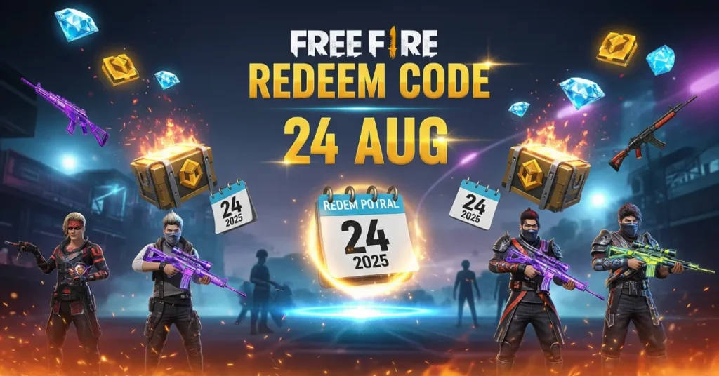 Free Fire Redeem Code 24 AUG
