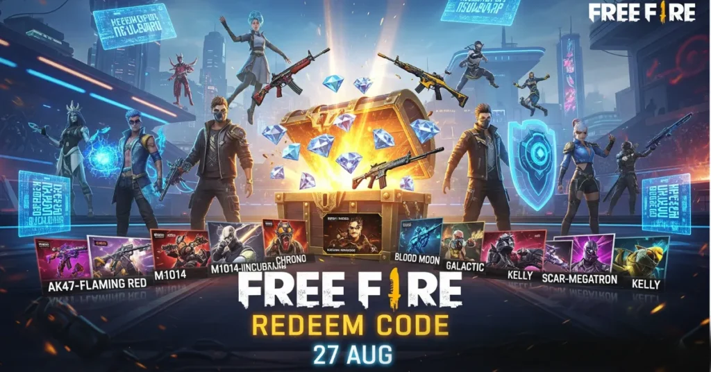 Free Fire Redeem Code 27 AUG