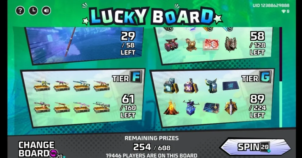 Lucky Board in Free Fire