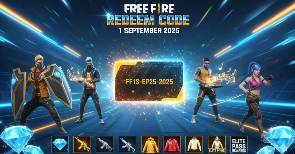 Free Fire Redeem Code 1 September 2025
