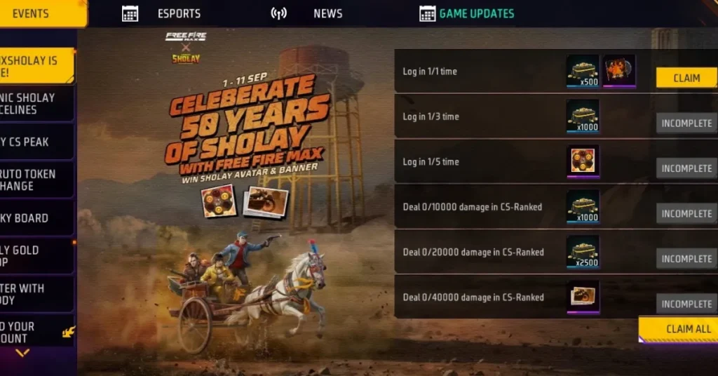 Sholay With Free Fire Max