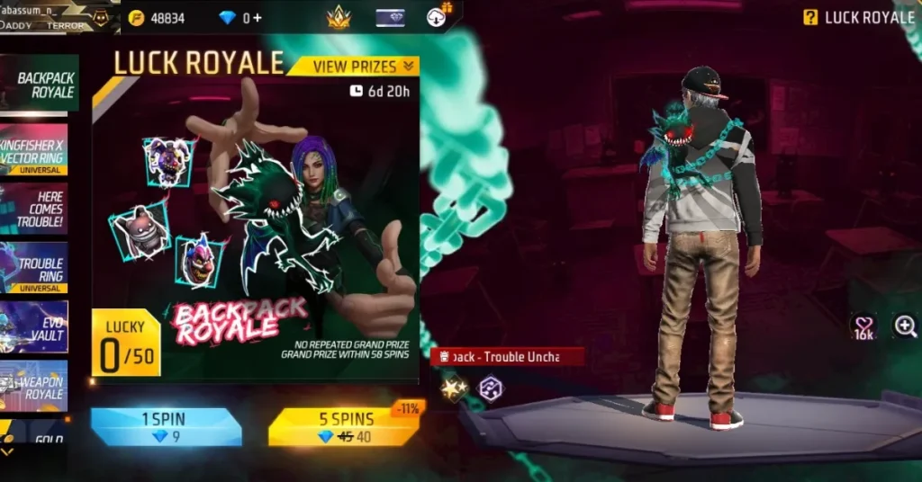 BackPack Royale Free Fire