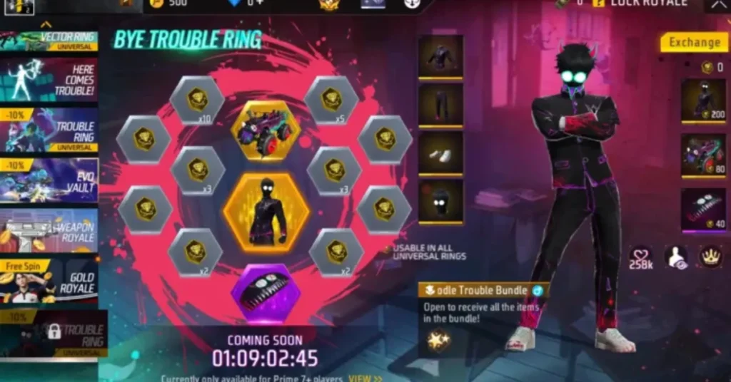 Bye Trouble Ring Event