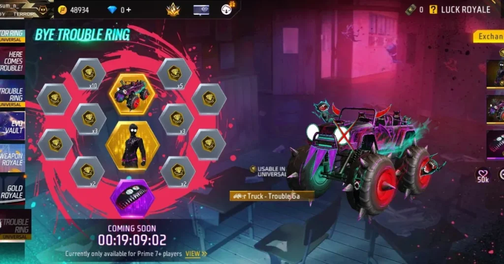 Bye Trouble Ring Event