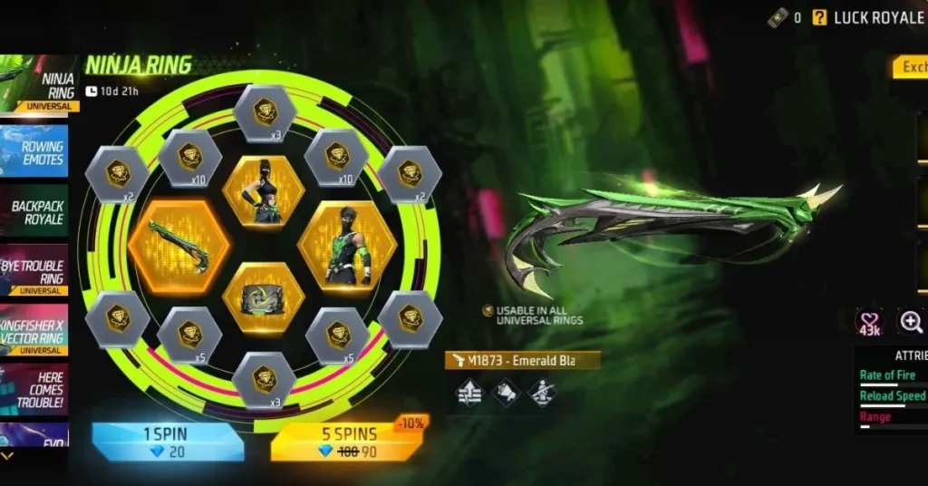 Ninja Ring Event in Free Fire