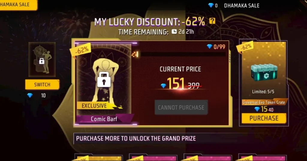 Dhamaka Sale in Free Fire
