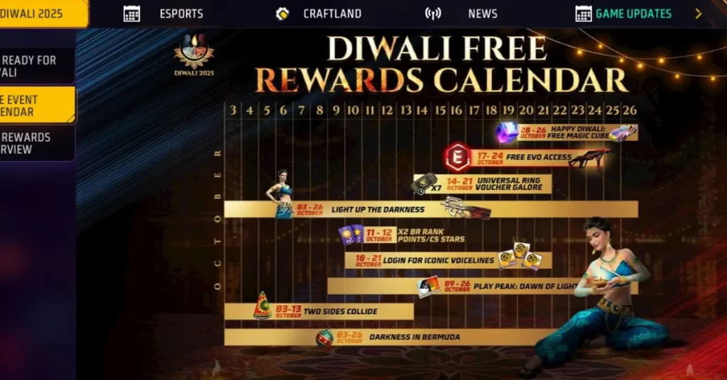 Diwali Free Rewards Calendar 2025