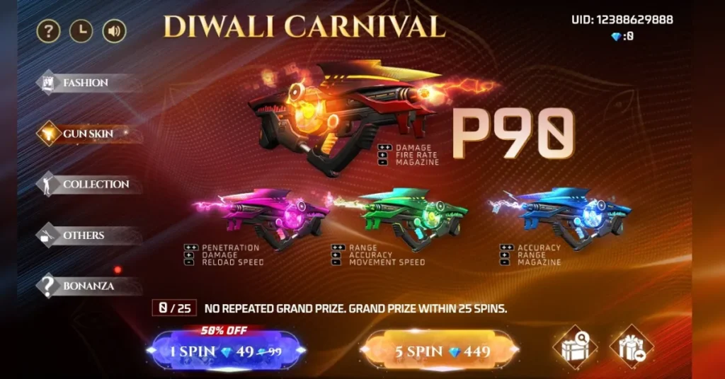 Diwali Carnival Event in Free Fire
