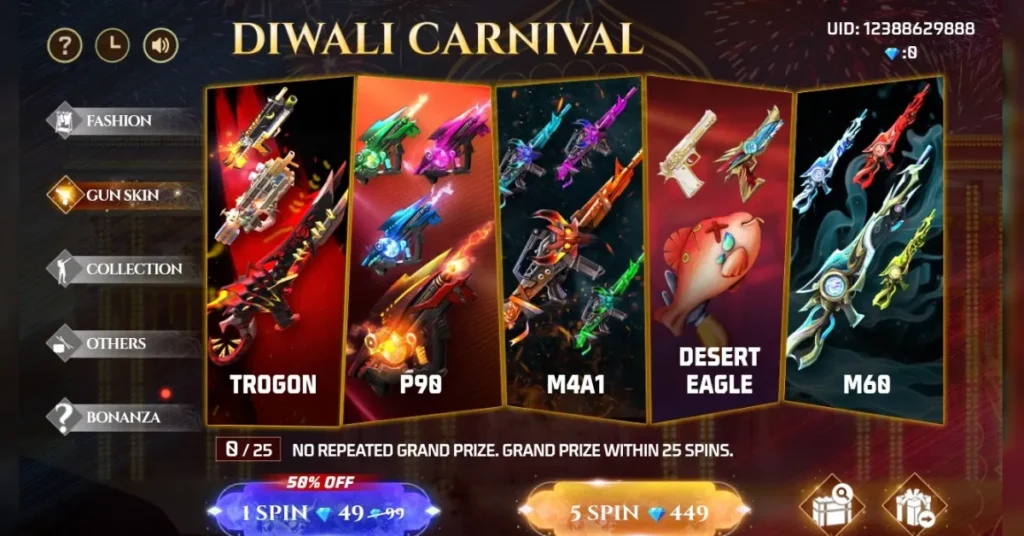 Diwali Carnival Event in Free Fire