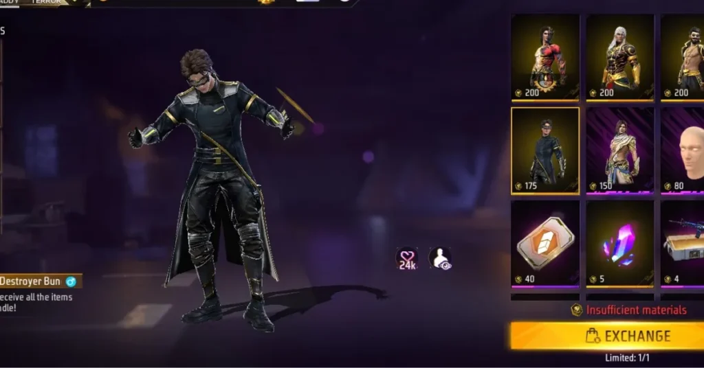 Dark Destroyer Bundle in Free Fire