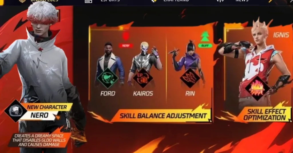 Character Updates in Free Fire